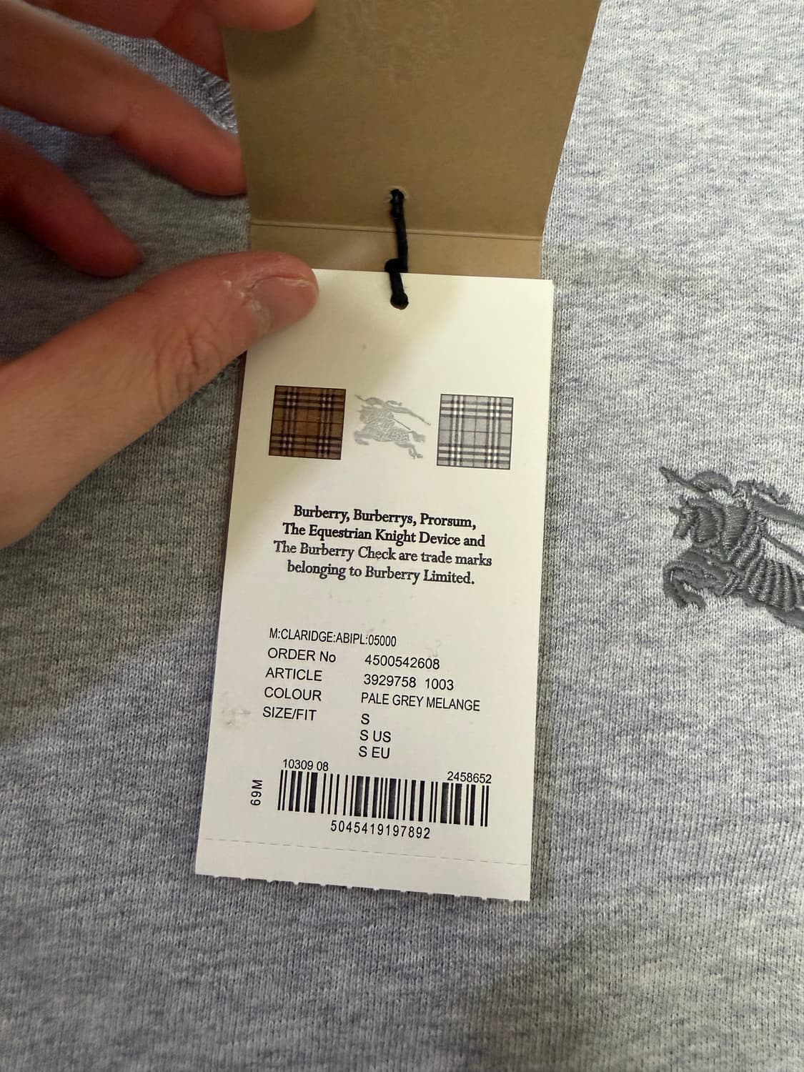 (새상품) 버버리 맨투맨 상품이미지3