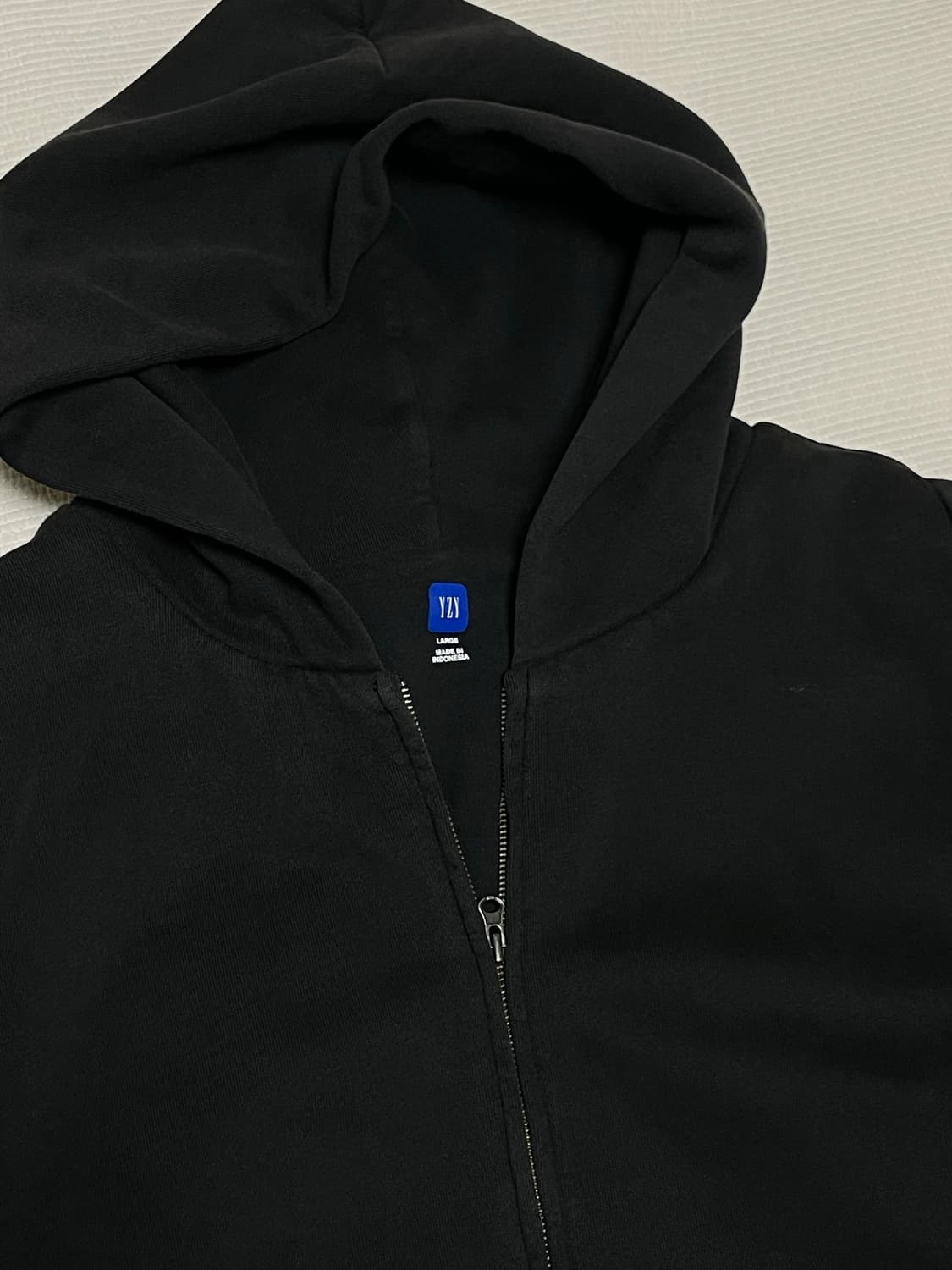 이지 집업 후드 블랙 상품이미지1