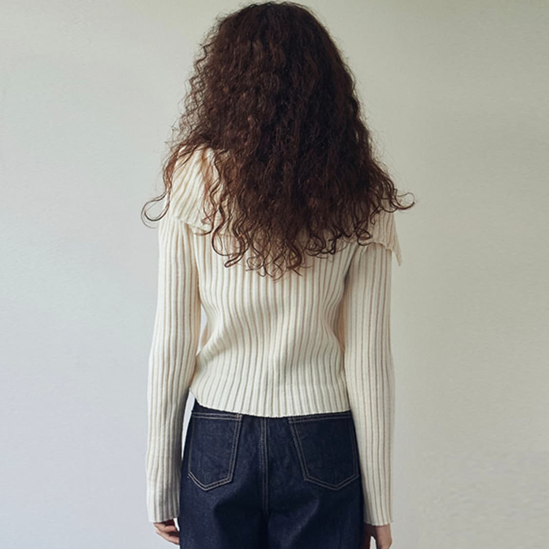 닉앤니콜(NICK NICOLE) 세일러 오프숄더 니트 프리사이즈 새상품 상품이미지3