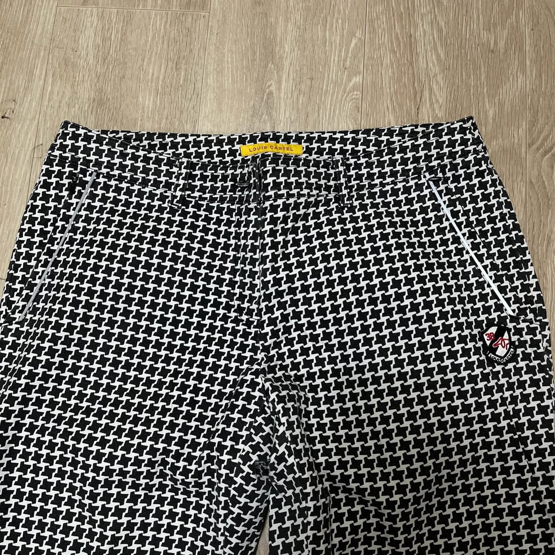 루이까스텔 여성 골프웨어 하운드투스 체크 스판 골프바지 [블랙] 73 상품이미지2