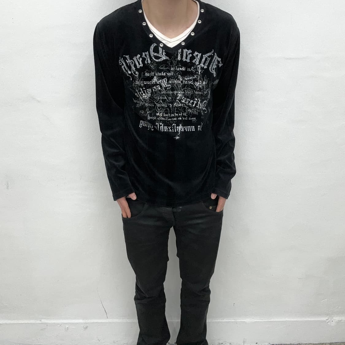 Beaumere printing velvet long sleeve 상품이미지2