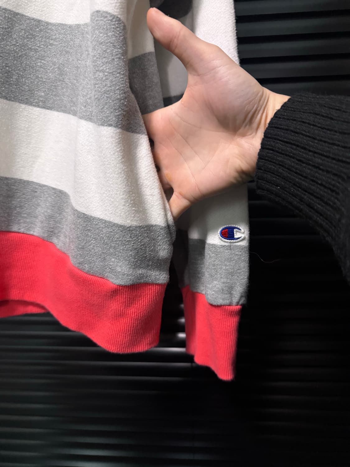 챔피온 스트라이프 스웻 후드 후디 핫 핑크 M 95 스투시 슈프림 디네댓 상품이미지5