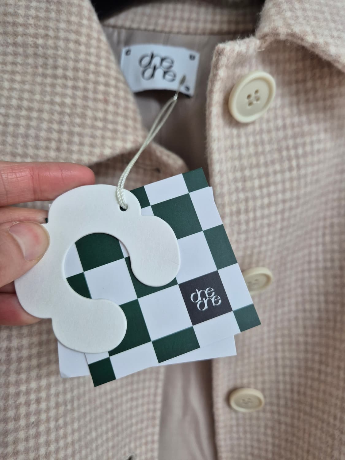 Che Che. 체크 크롭 울자켓 상품이미지5