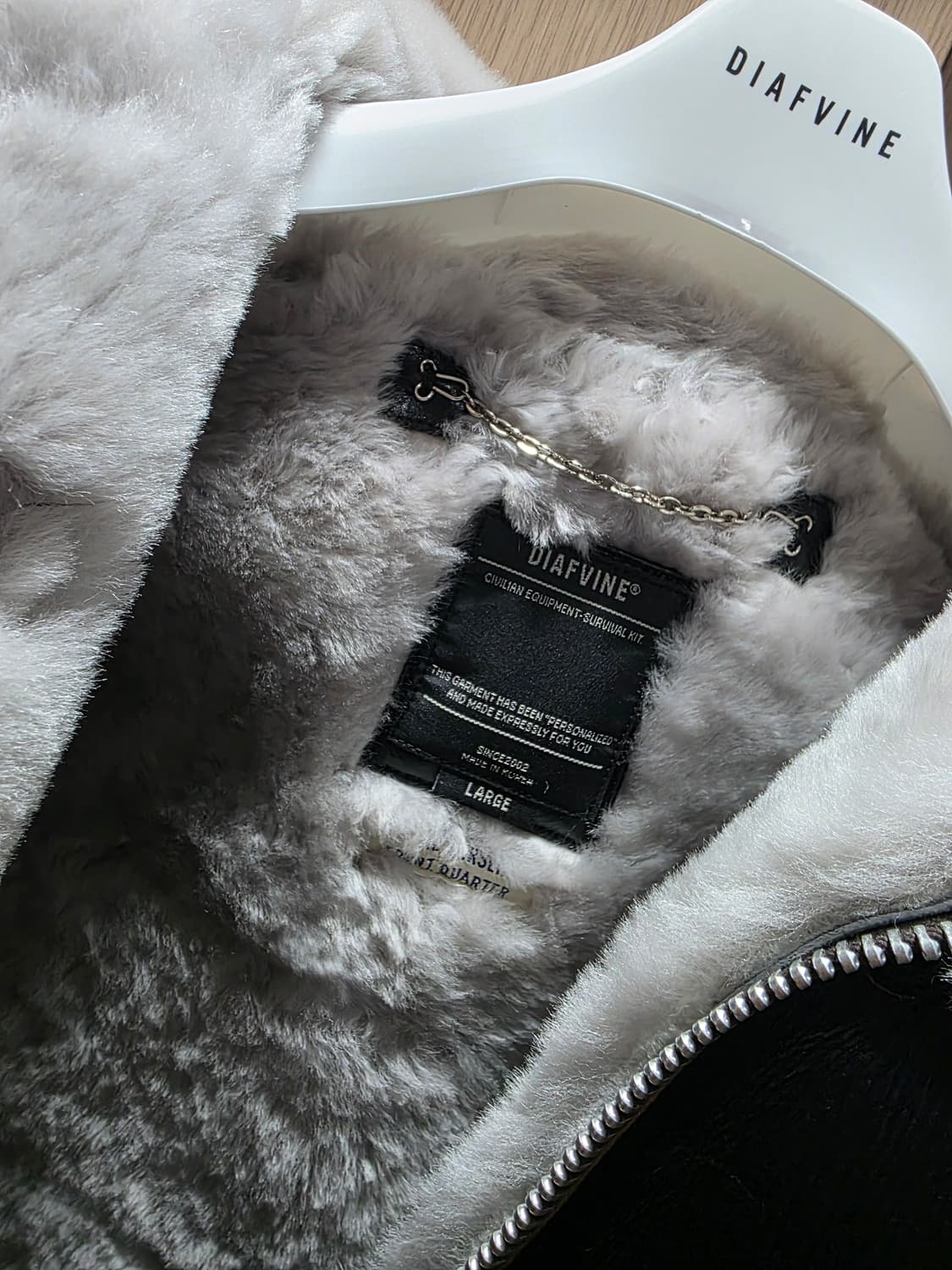 25F/W 디아프바인 무스탕 DV.LOT693 CREAM(L) 상품이미지3