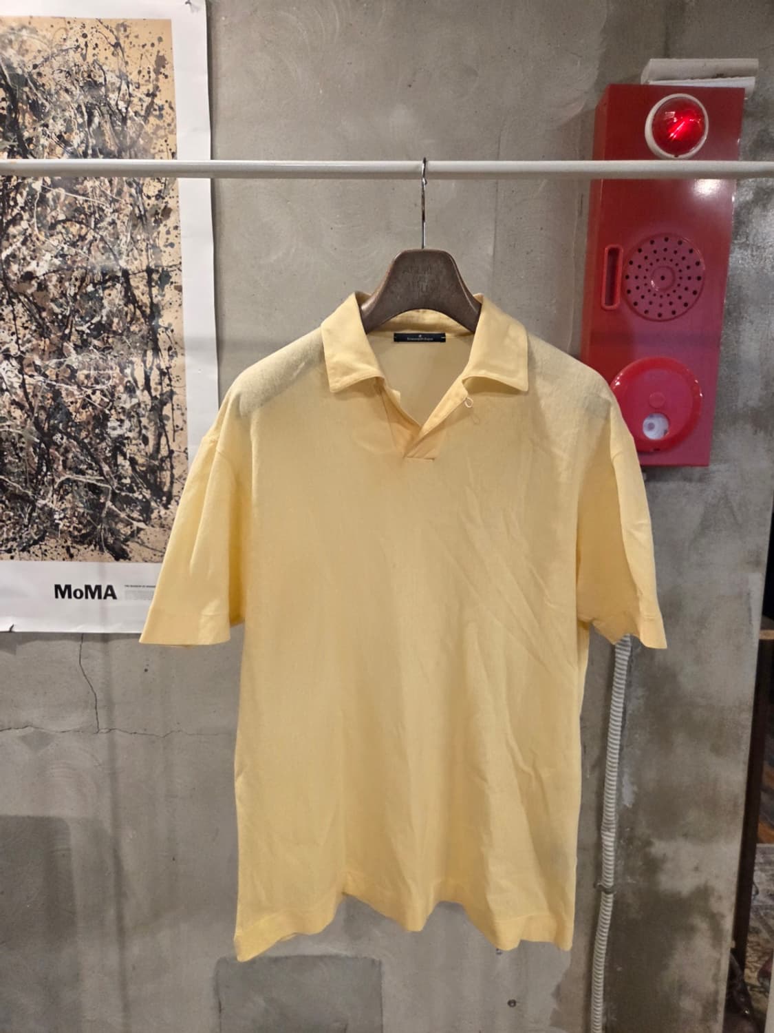 에르메네질도 제냐 오픈칼라넥 티셔츠 상품이미지4