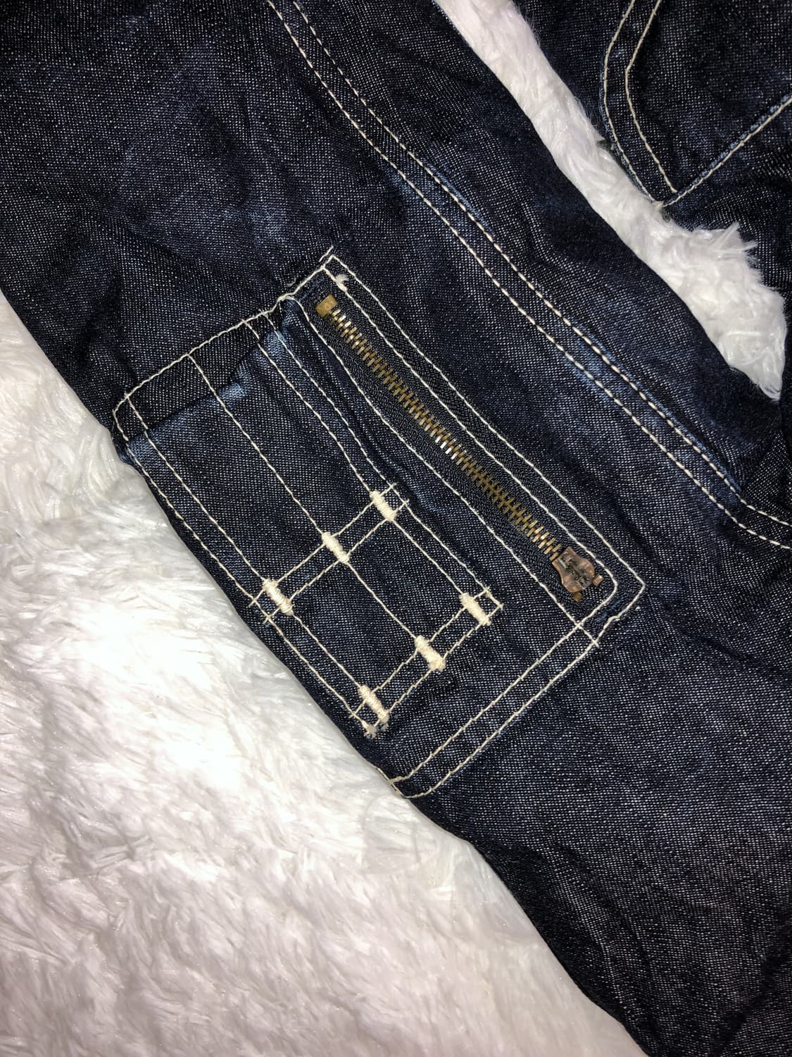 denim fur outer 상품이미지3