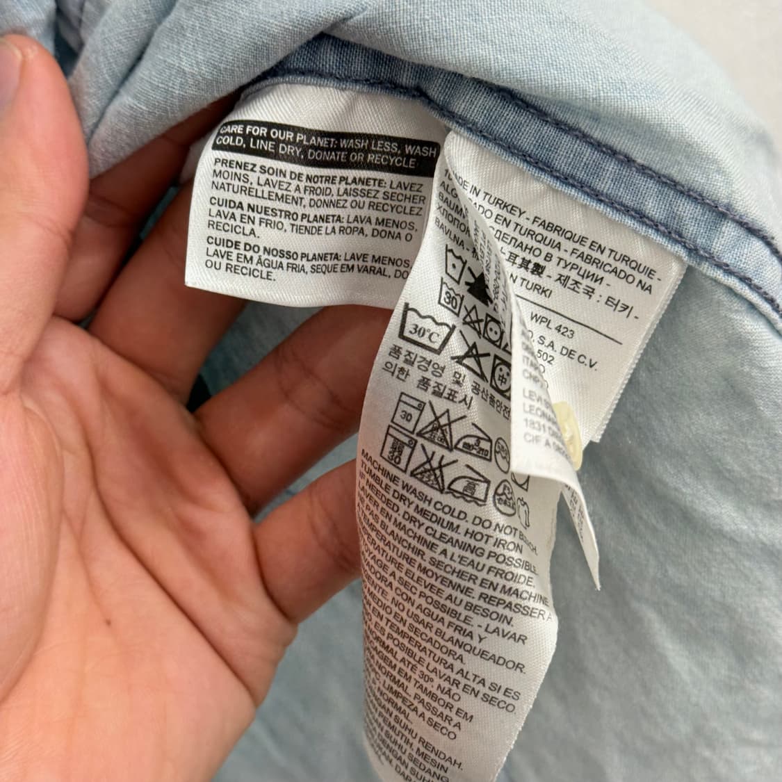 리바이스 웨스턴 데님 셔츠 (M) 상품이미지3