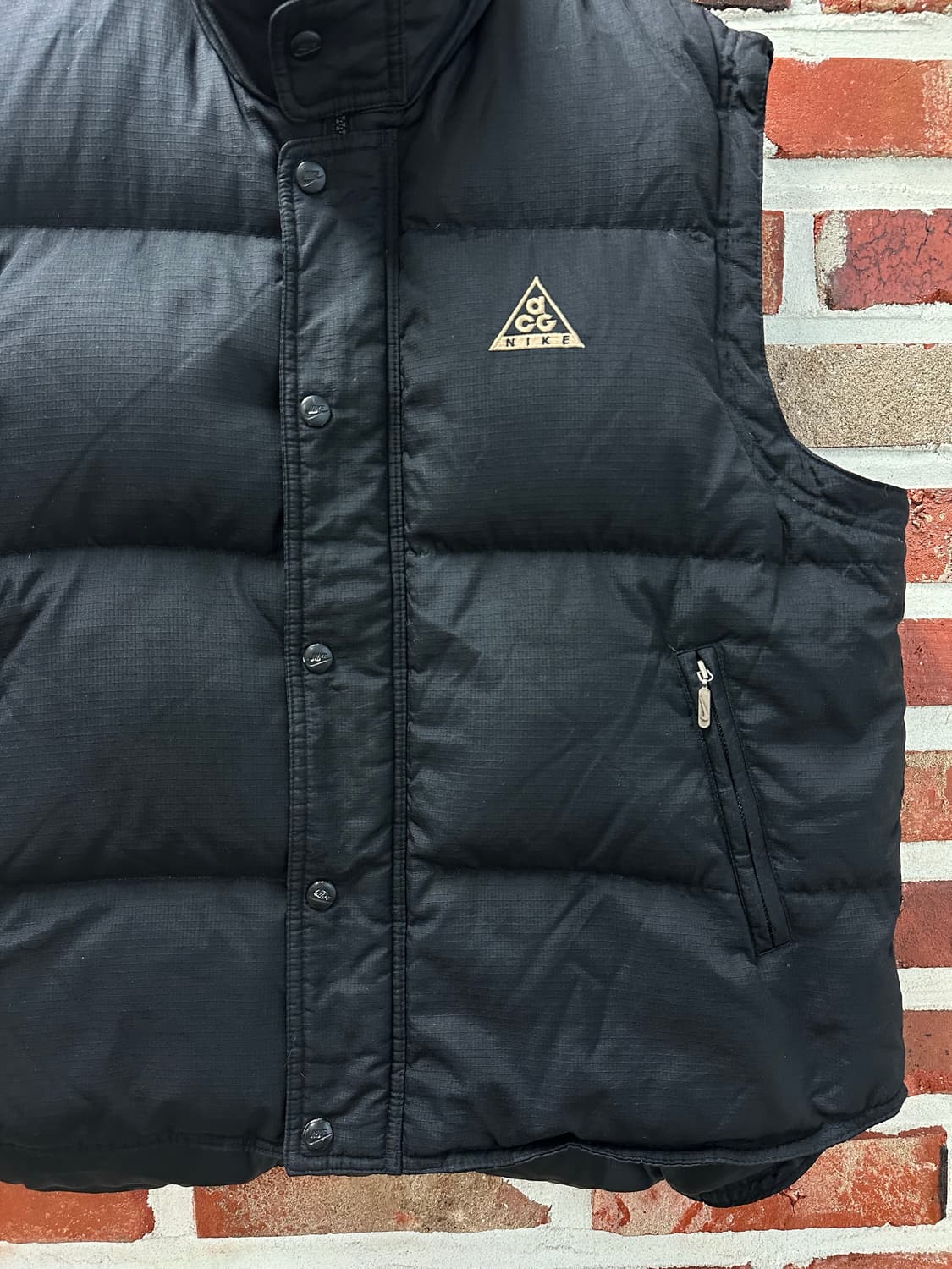 (100)90s 나이키 ACG 나일론 립스탑 덕다운 베스트 상품이미지3
