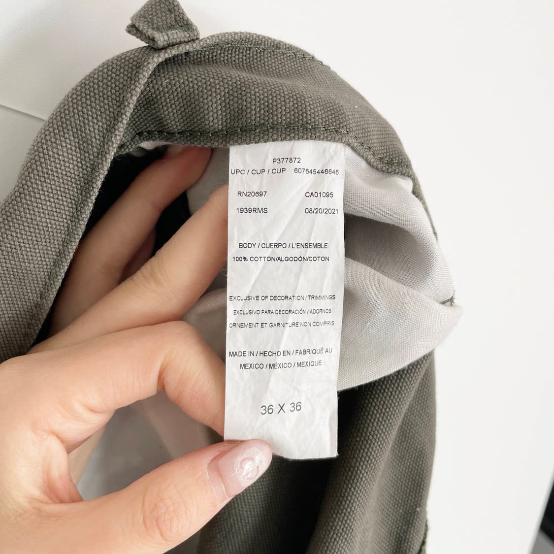 F2 디키즈 Dickies 1939 덕 캔버스 카펜터 팬츠 모스 그린 3 상품이미지5