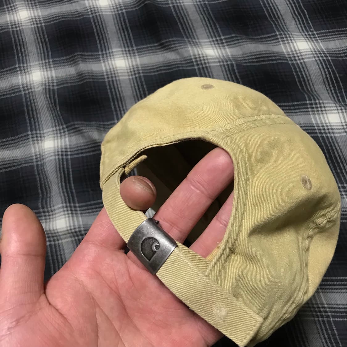 빈티지 칼하트 데저트 베이지 미니로고 볼캡 상품이미지3