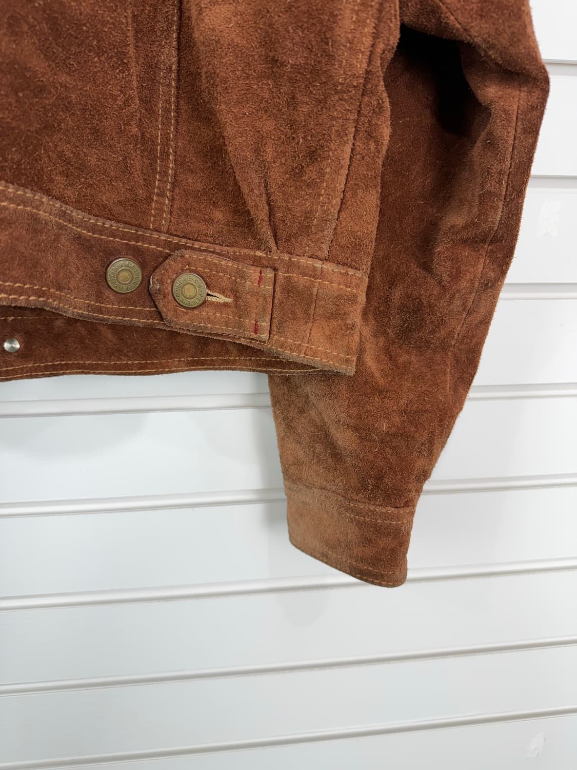 90’s PEPE CO GOODS 스웨이드 레더 트러커 자켓 상품이미지5