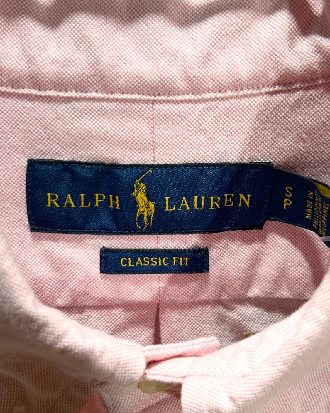 S 폴로랄프로렌 클래식핏 베이비핑크 코튼 셔츠 상품이미지5