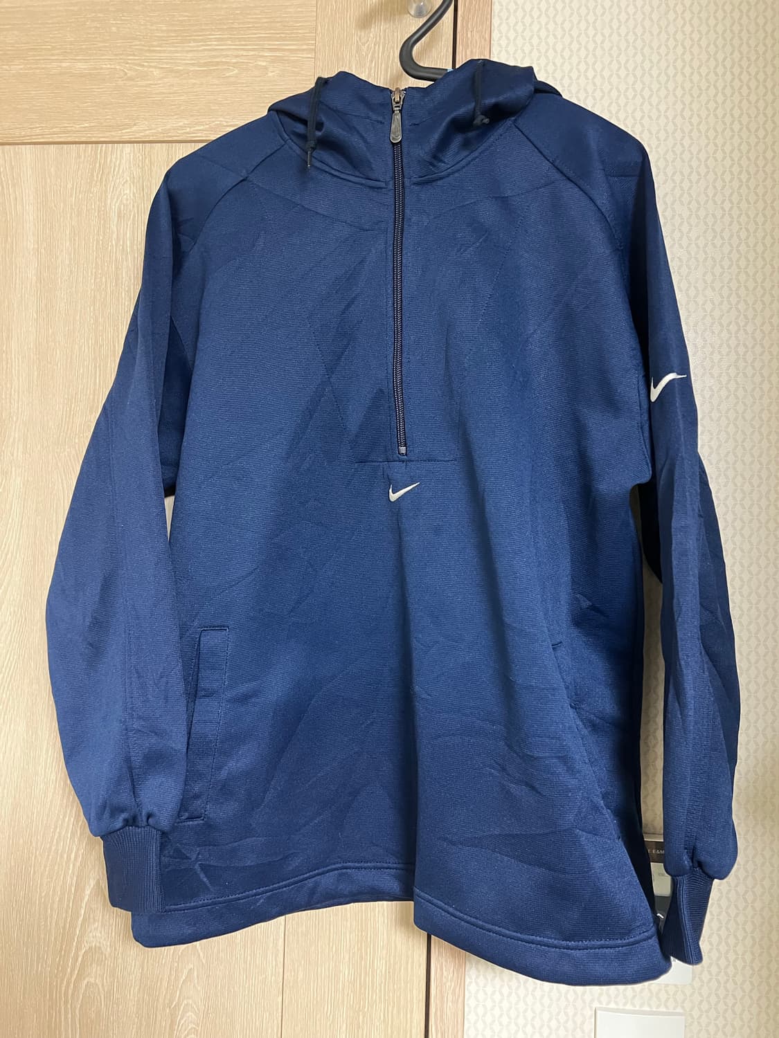 90s 일판 올드스쿨 빈티지 나이키 네이비 하프 아노락 집업 후드 상품이미지1