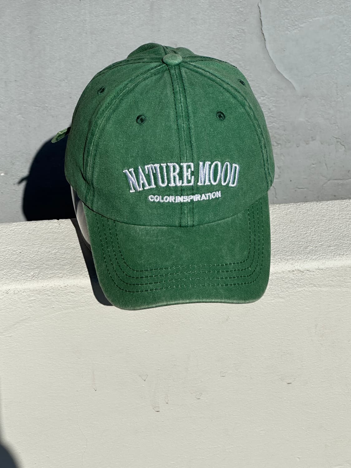 [F] 빈티지 로고 그린 볼캡 모자 상품이미지1