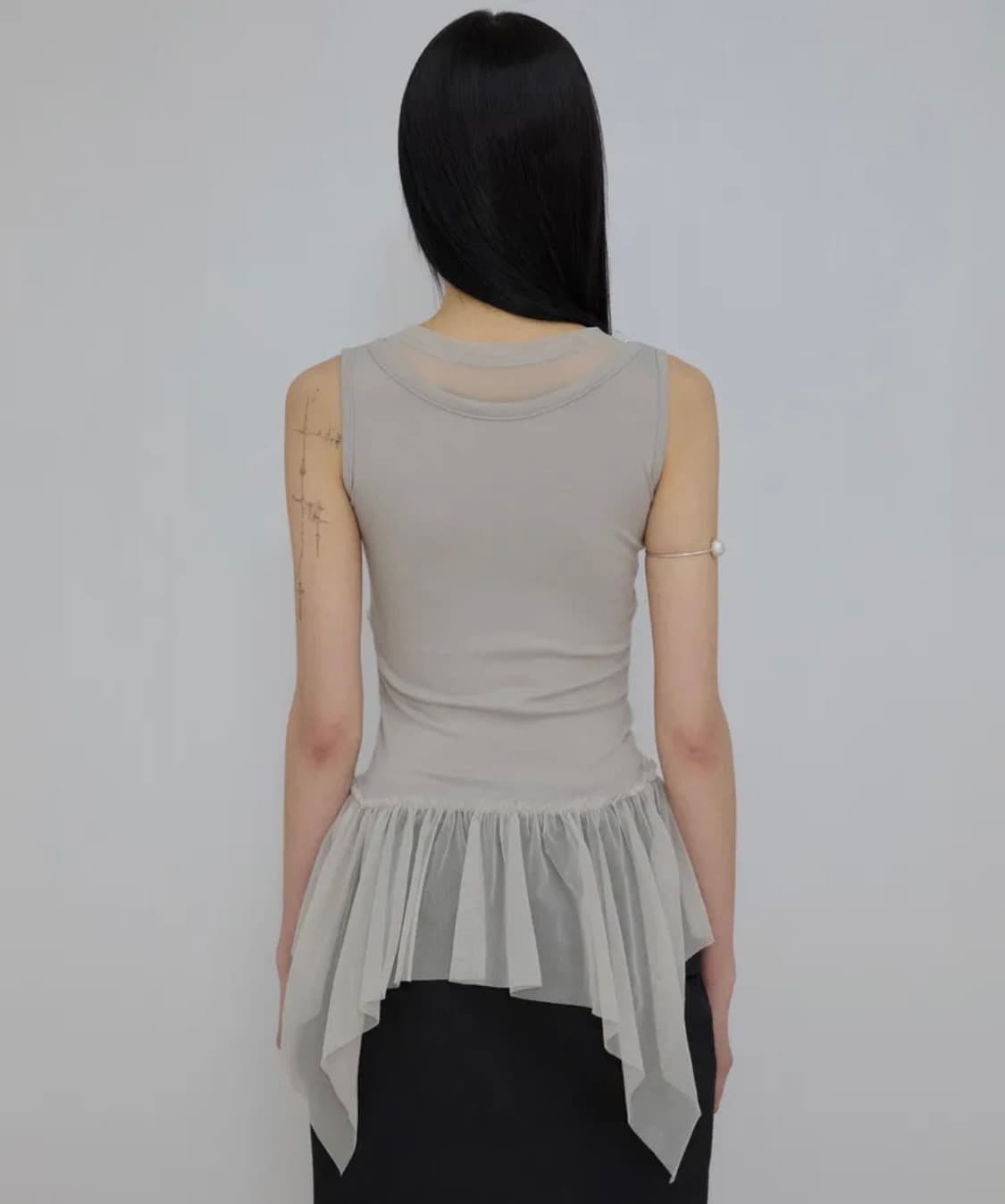 플레어업 Layered Lace Frill Sleeveless(gray) 상품이미지2