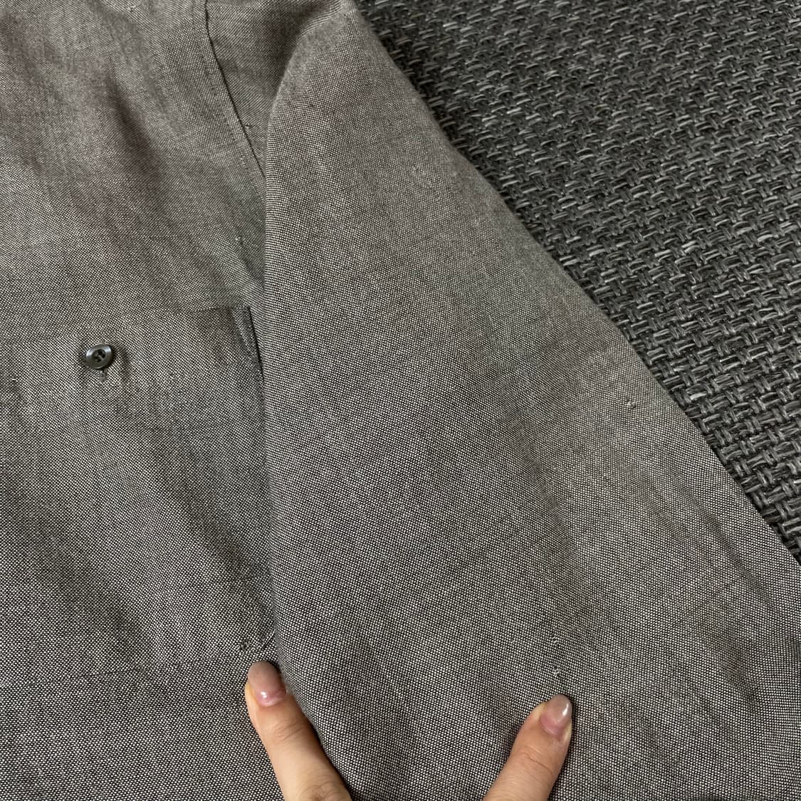 미쏘니 그레이 원포켓 긴팔 셔츠 L 상품이미지7