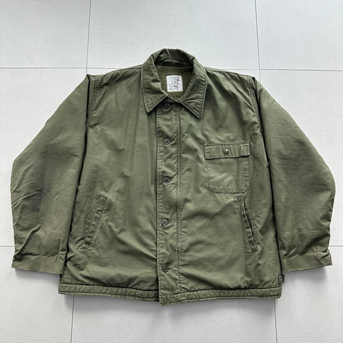 80s 미해군 USN A-2 덱자켁 XL 상품이미지1