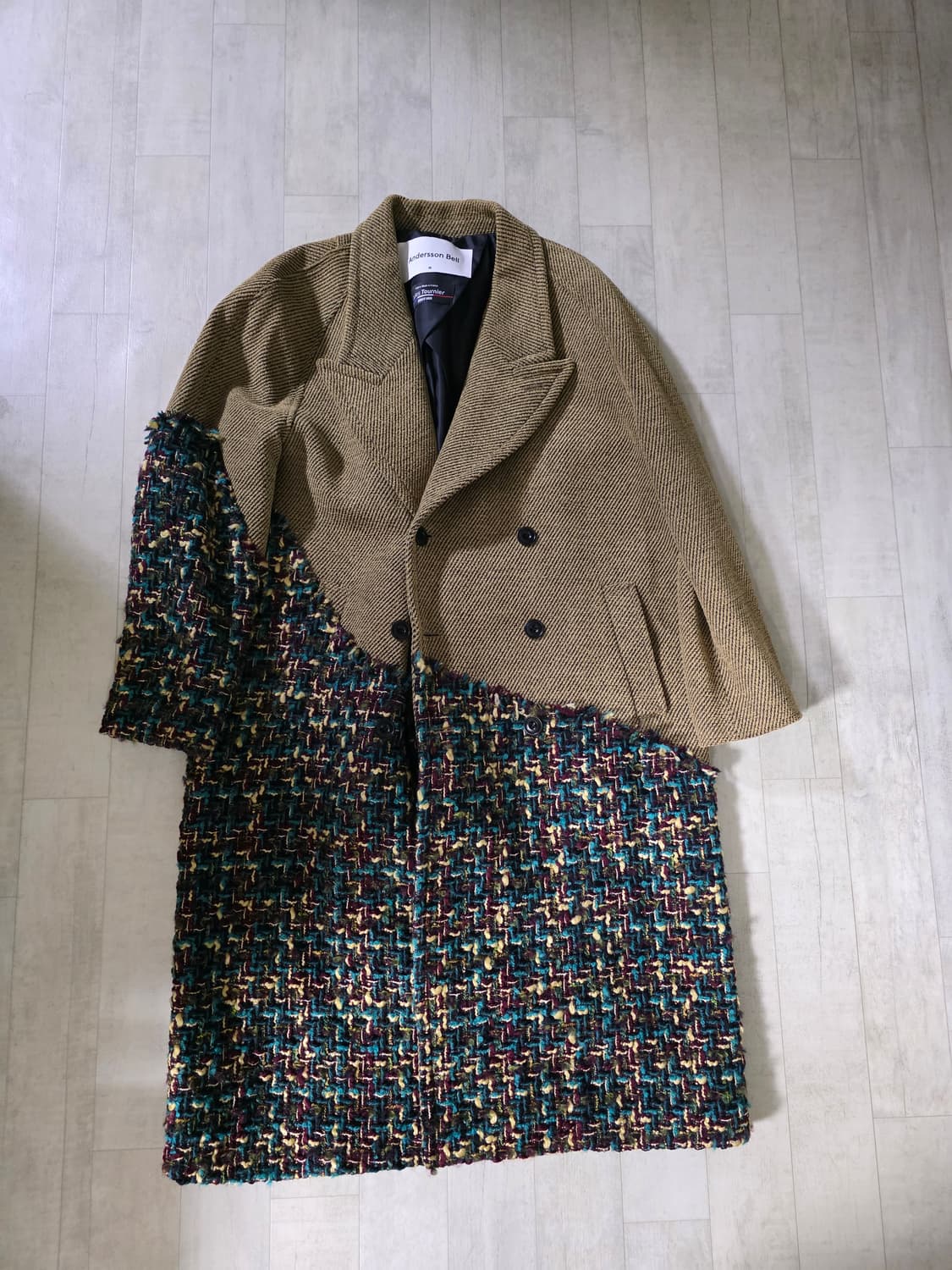 앤더슨벨 세인드 울 패널 브레스티드 코트 M 상품이미지4