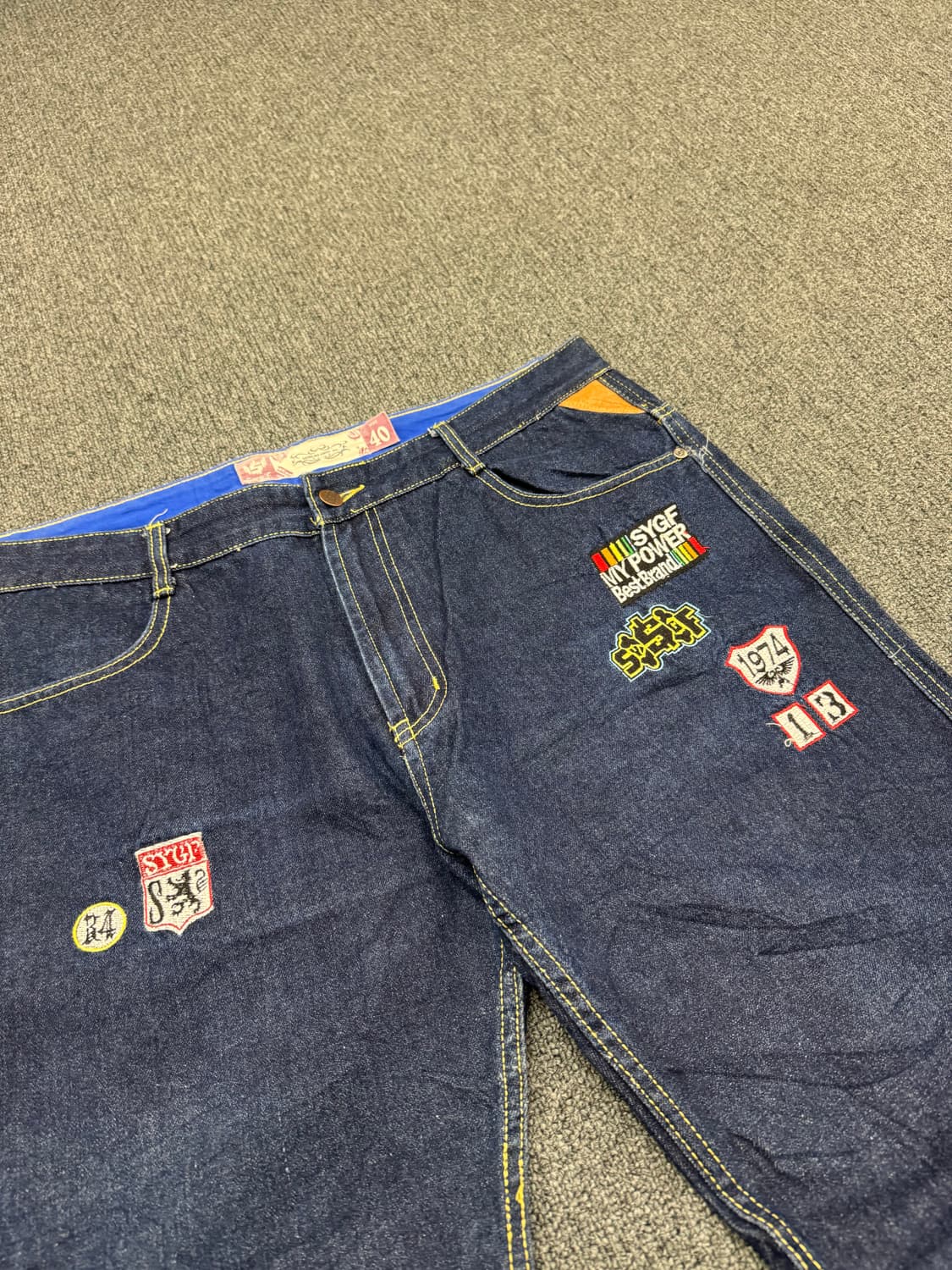 40)Eagle swallow 빈티지 패치워크 데님팬츠 상품이미지3