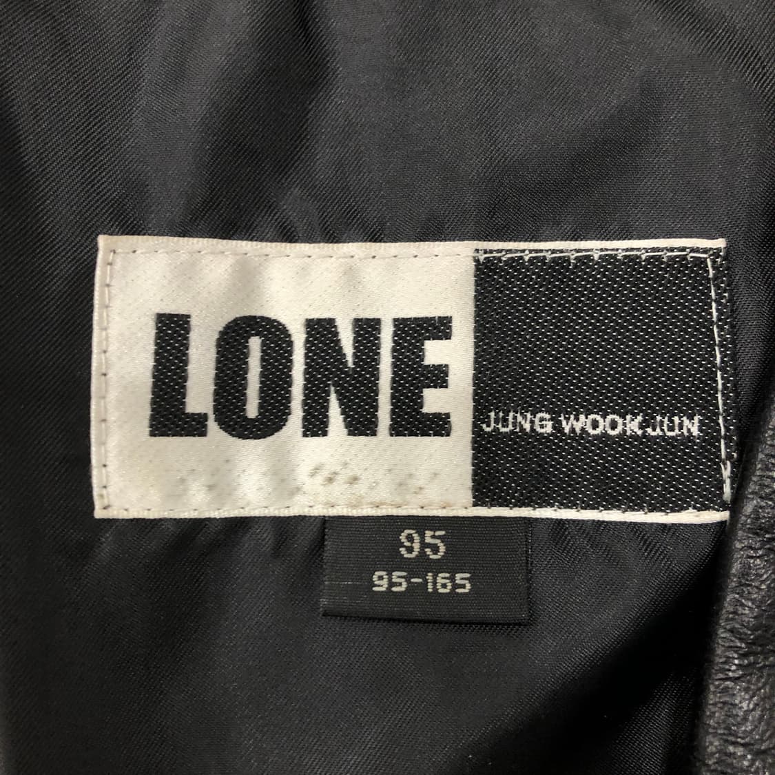 LONE 준지 정욱준 양가죽 스티치 블레이저 레더 가죽 자켓 상품이미지5