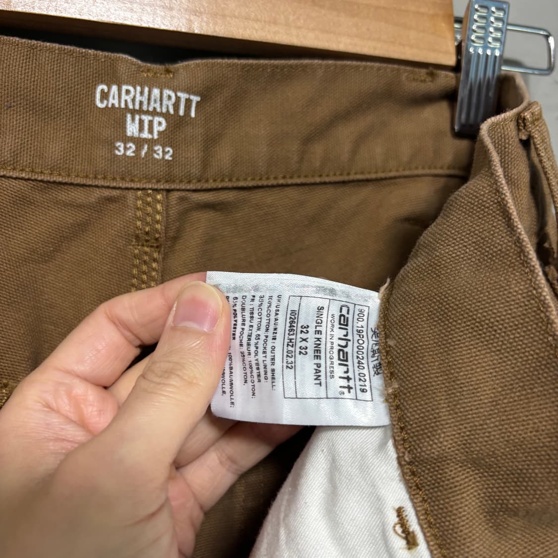 칼하트 wip 싱글니 카펜터 팬츠 상품이미지3