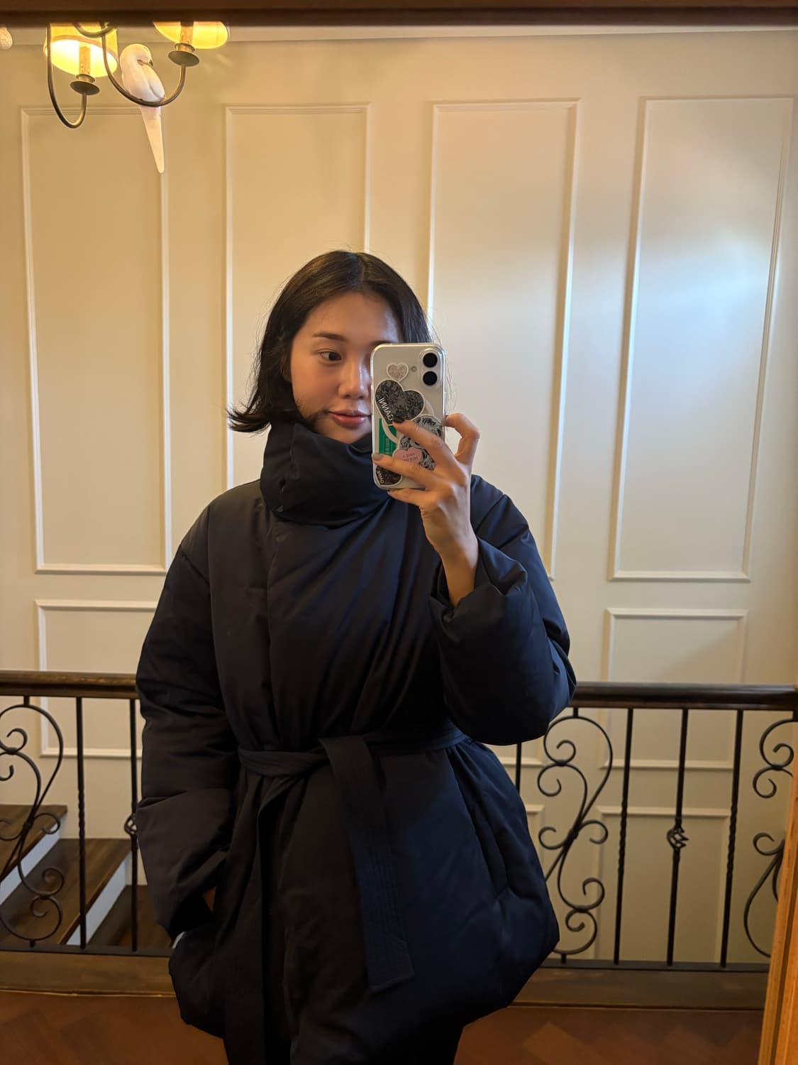 오르 네이비 구스 패딩 상품이미지6