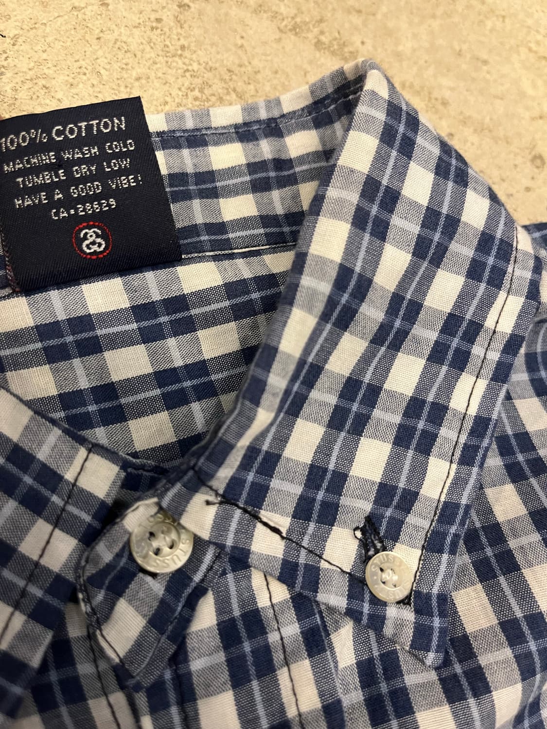 빈티지 스투시 체크 셔츠 상품이미지5