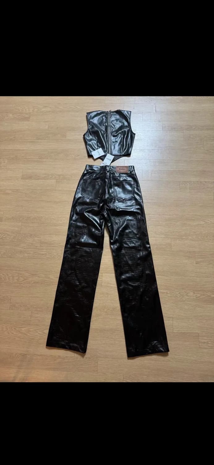 Badee 배디 레더 뷔스티에+팬츠 세트 새상품 상품이미지10