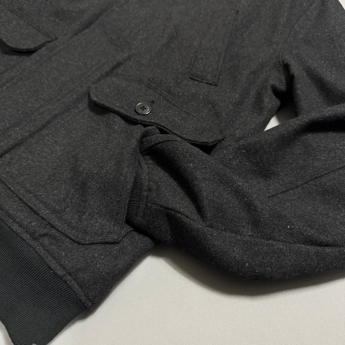 ELEMENT 차콜컬러 울 혼방 히든 집업 4포켓 블루종 자켓 상품이미지6