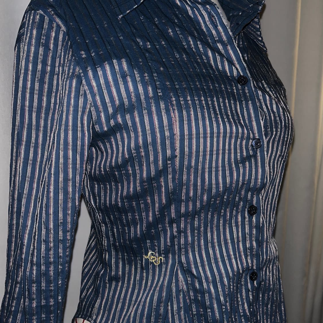 루루서울 스트라이프 셔츠- 블루 상품이미지3