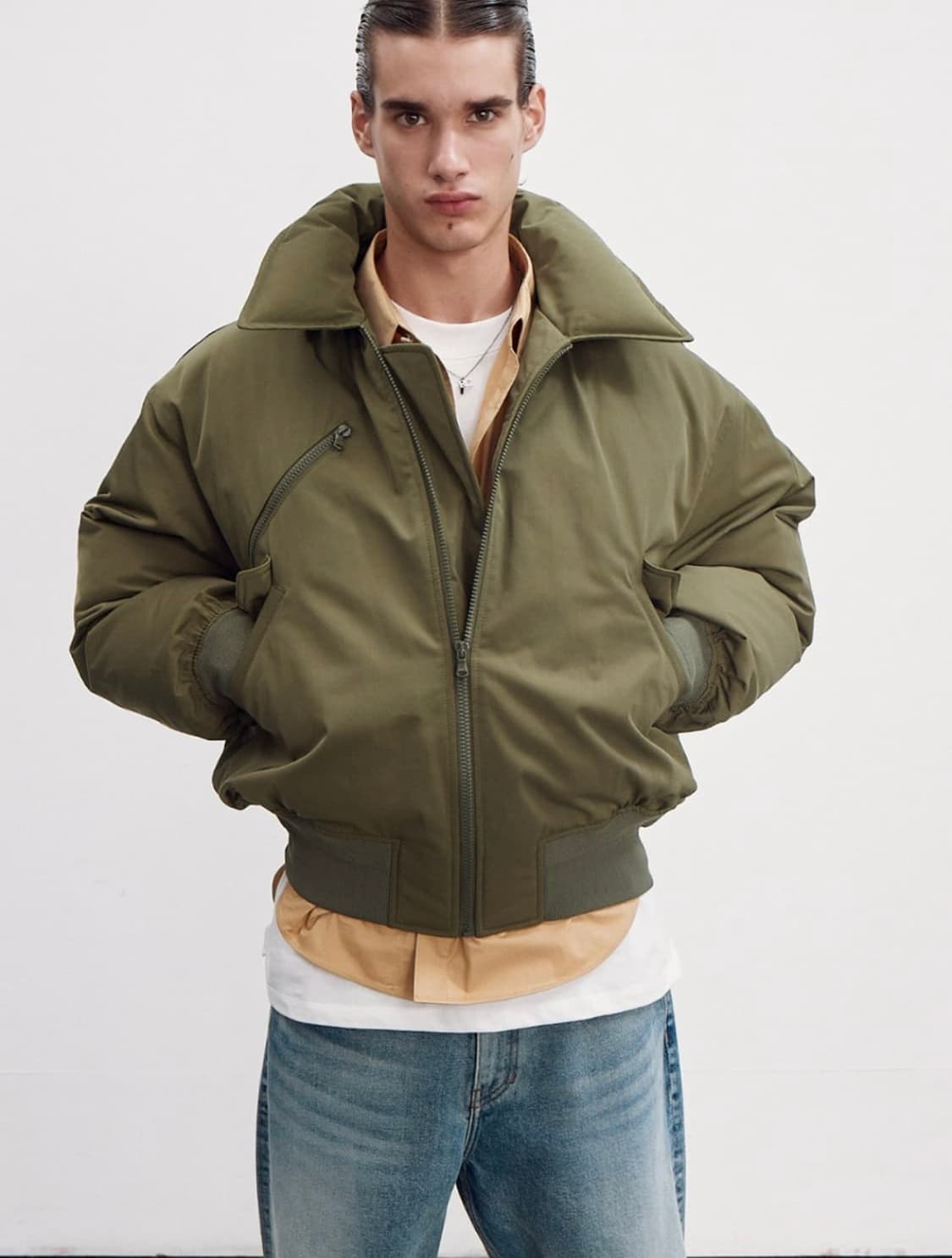 렉토 23FW 포코노 퀼티드 패딩 자켓 카키 상품이미지1