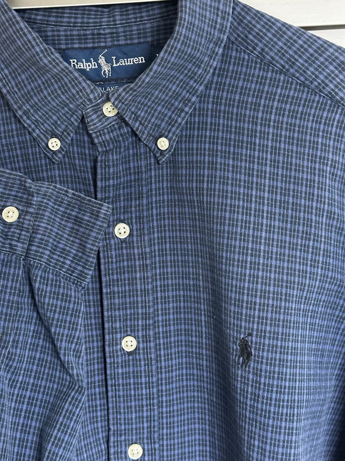 폴로 블루체크 긴팔셔츠 판매 상품이미지7