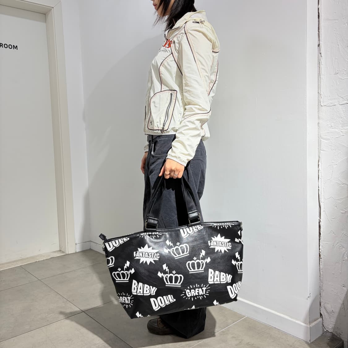 Baby Doll 레자가죽 프린팅 숄더백 가방 상품이미지6