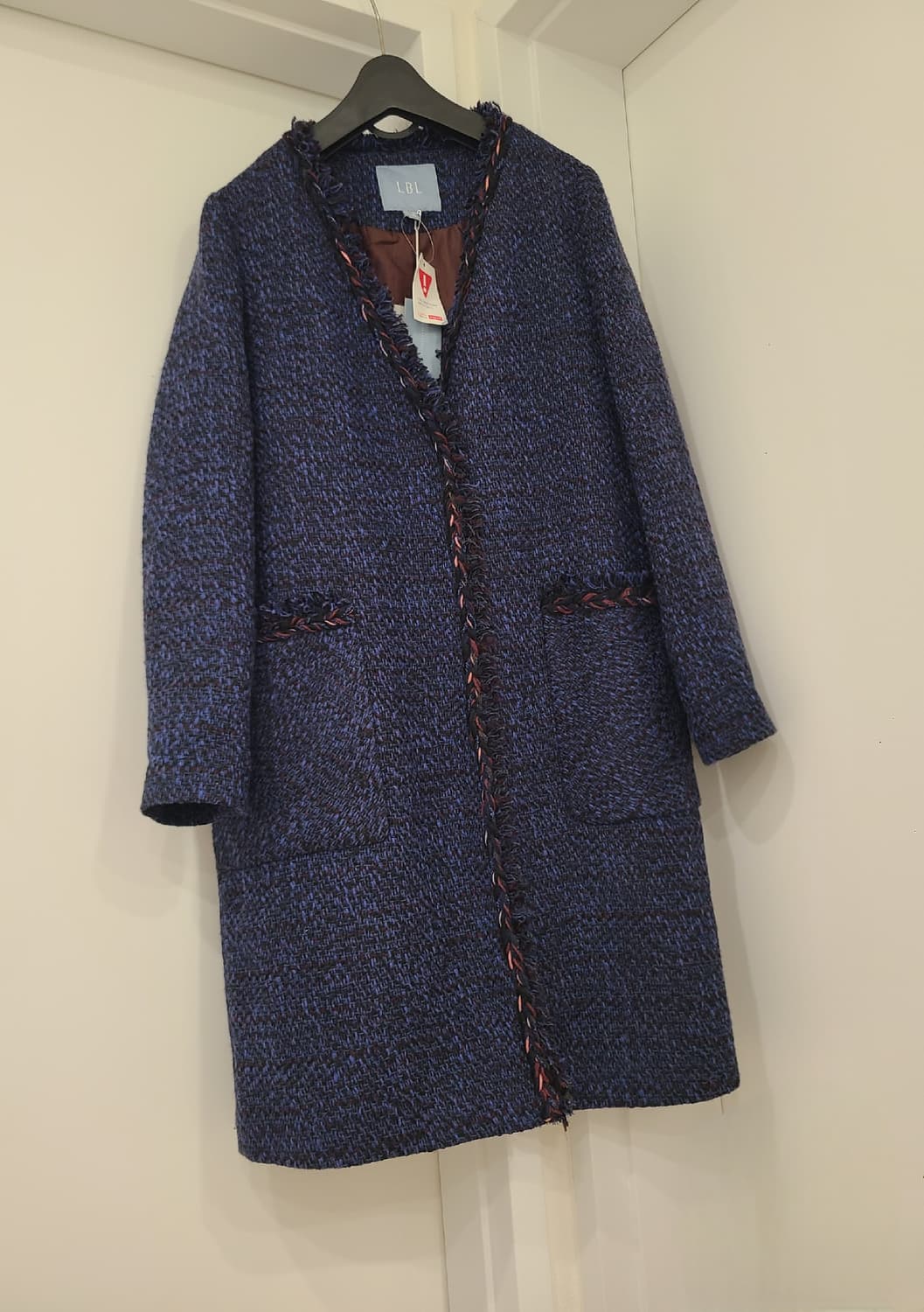 새상품 LBL 네이비 롱트위드 자켓 가디건 상품이미지1
