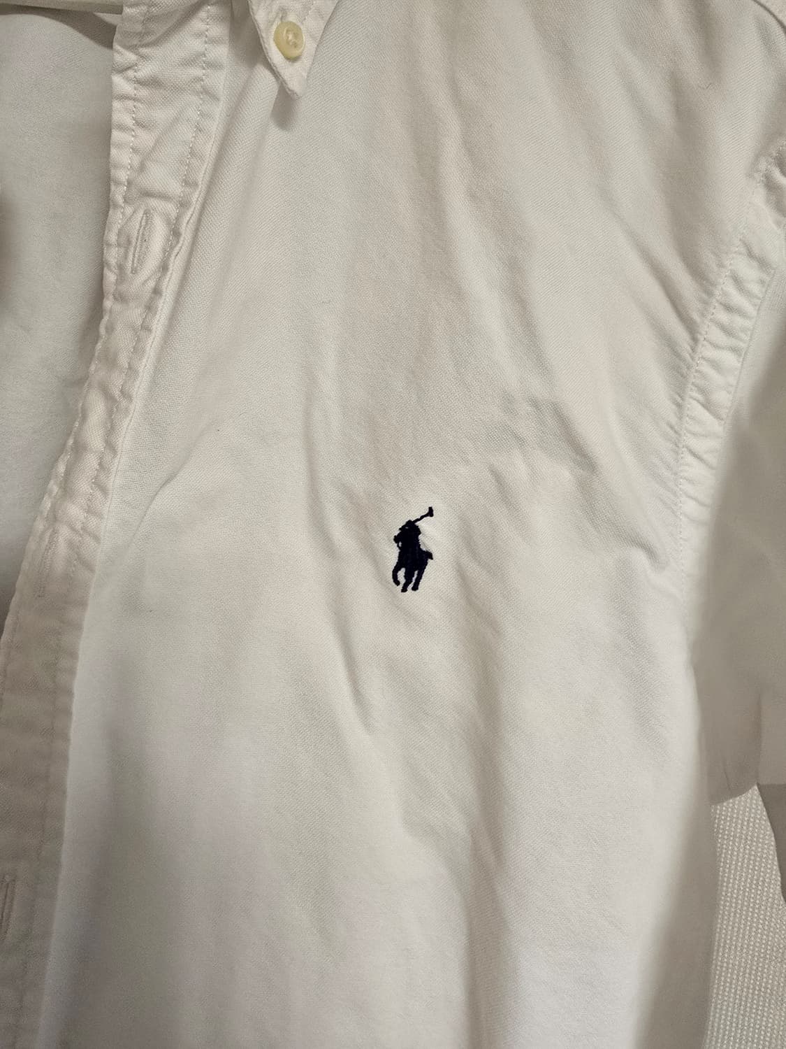 폴로 랄프로렌 옥스포드 가먼트 셔츠 화이트 슬림 L 상품이미지2