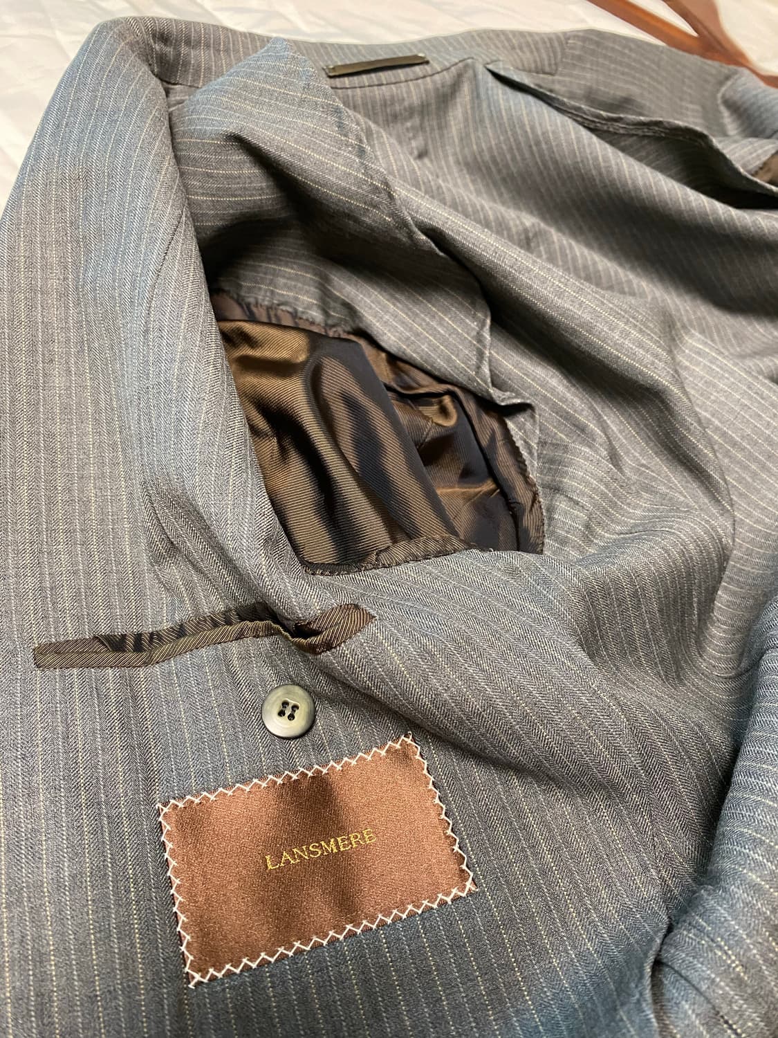 란스미어 정장 셋업 (그레이 스트라이프 48R) 상품이미지2