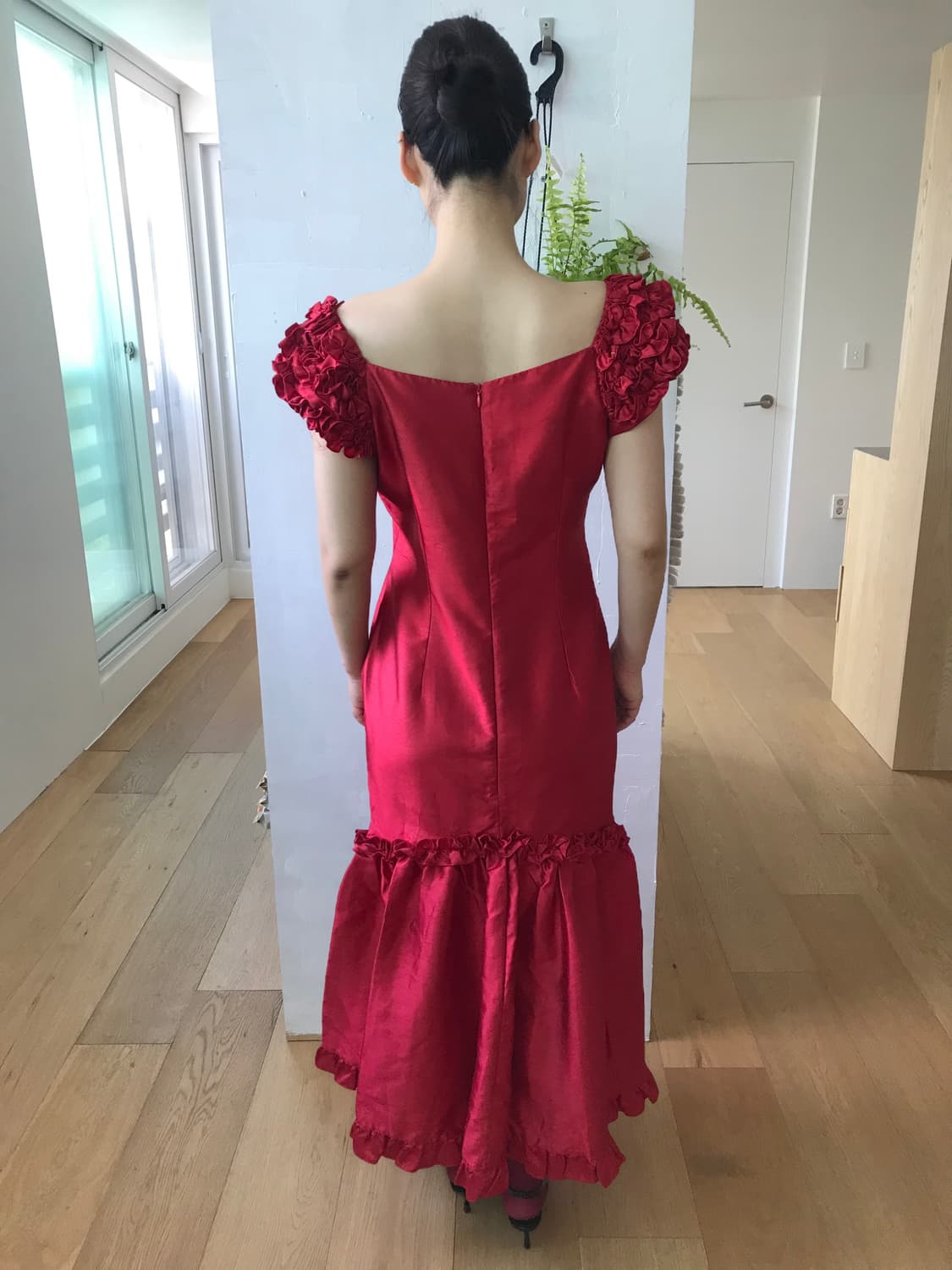 vintage red frill dress 상품이미지1