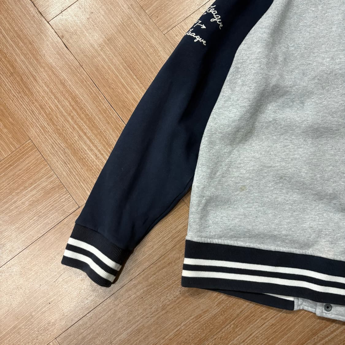 폴로 랄프로렌 그레이&네이비 플리스 바시티 자켓 상품이미지7