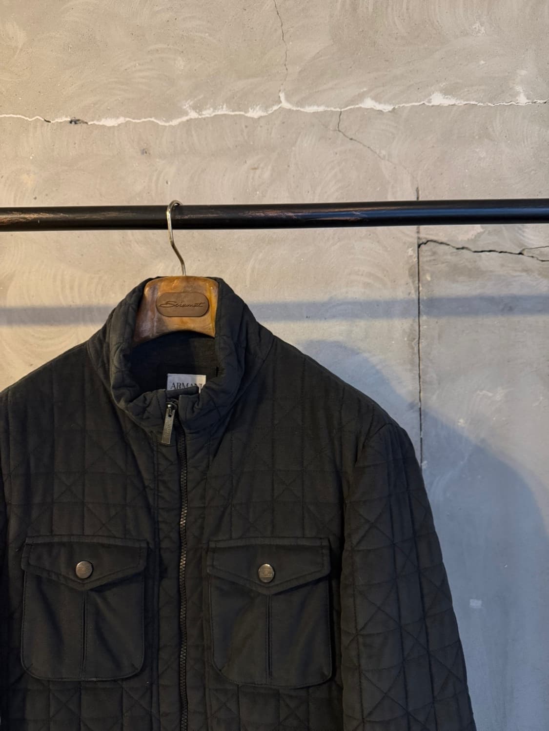 아르마니 꼴레지오니 퀼팅 블루종 남상100 상품이미지3