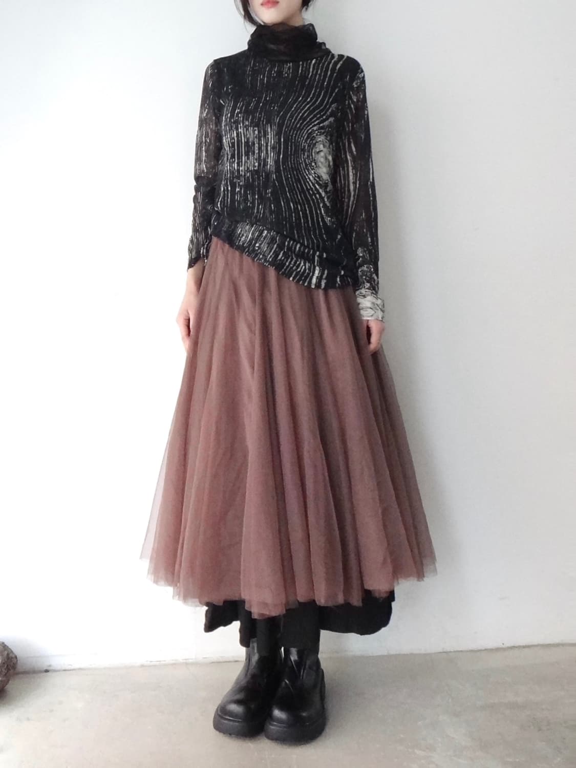Sha mesh pink skirt 상품이미지3