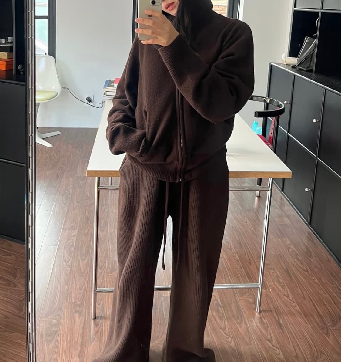 ERA 이알에이 캐시미어 니트 셋업(후드집업 + 팬츠) 상품이미지5