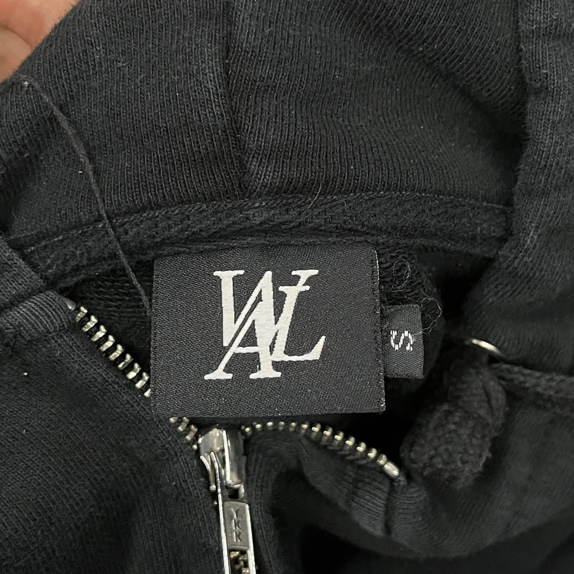[정품/S] 우알롱 검정색 후드 집업 b19 상품이미지5
