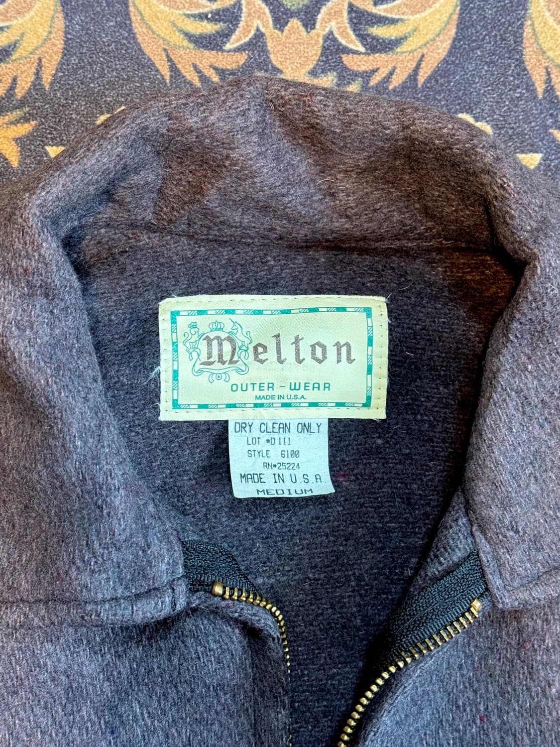 90s Melton 울 스포츠 자켓 워크자켓 상품이미지2