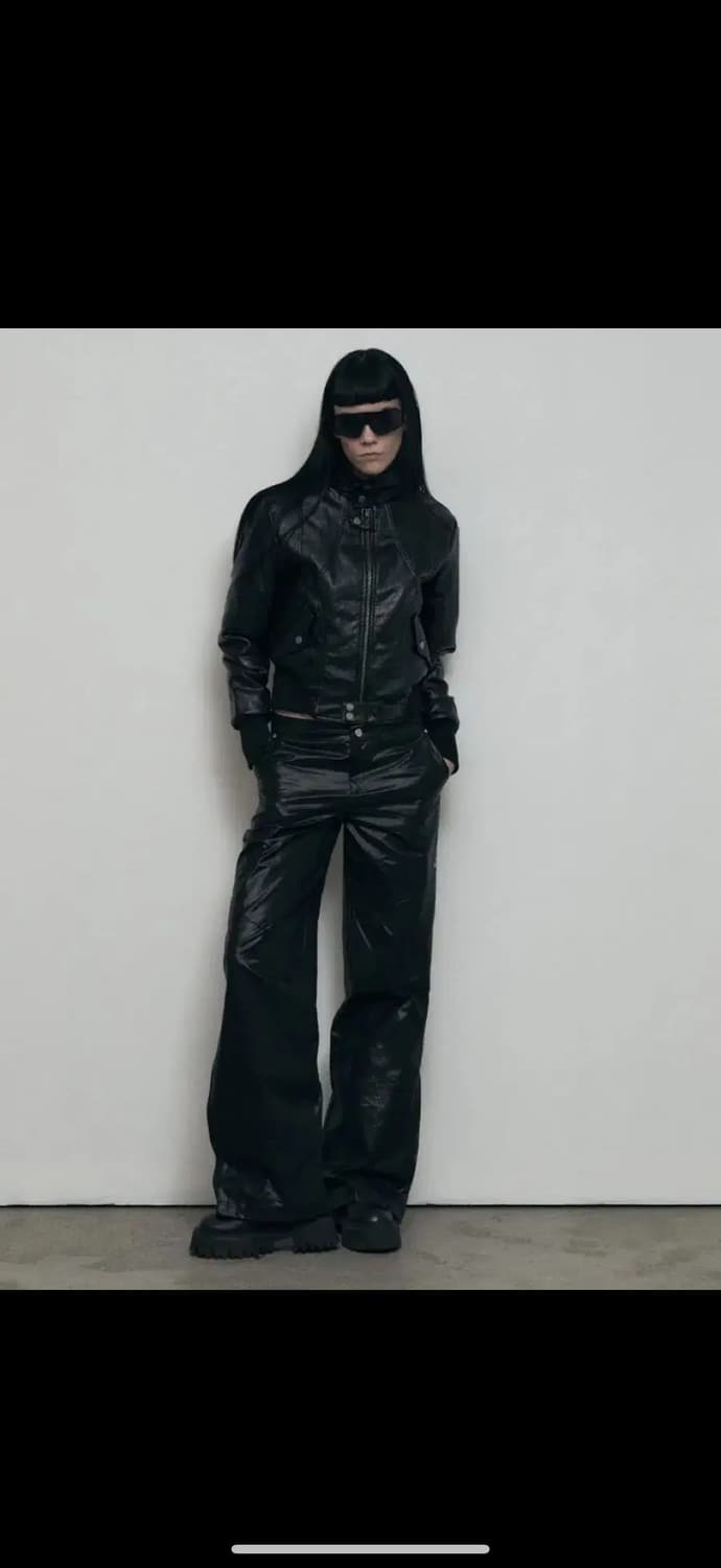 보헤미안서울 하이넥 모토자켓 슬림핏 상품이미지1