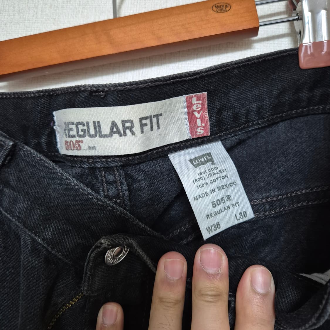 00's 리바이스 levis 505 흑청데님 black jeans 상품이미지3