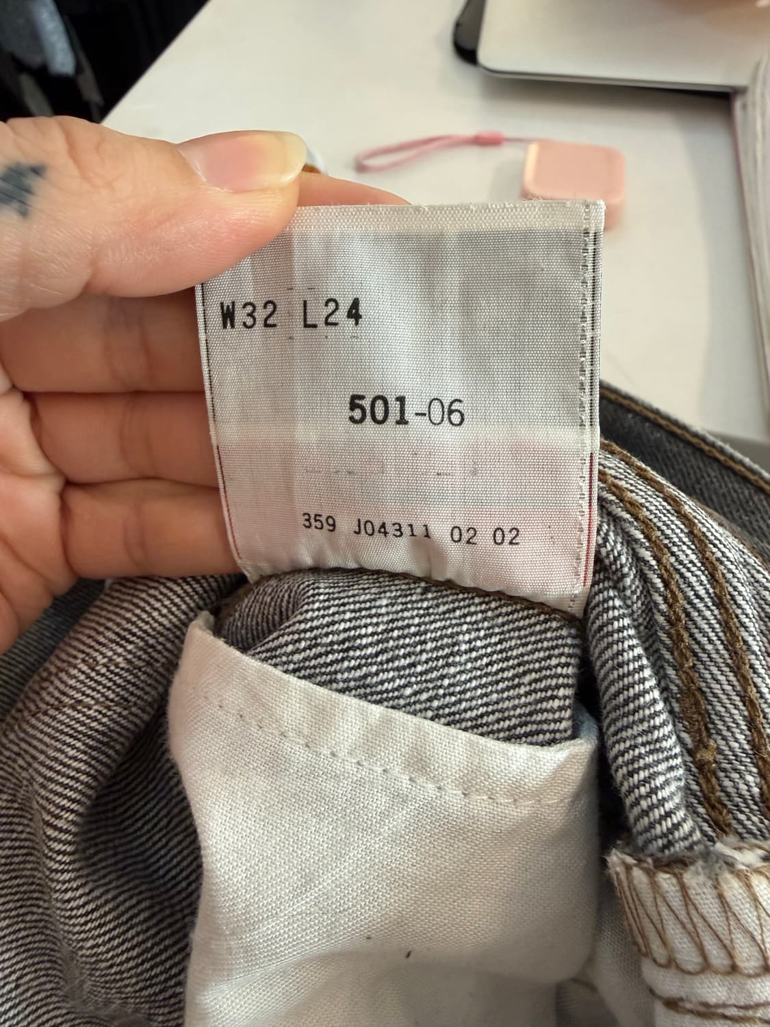 리바이스 501 흑청 32inch 상품이미지7