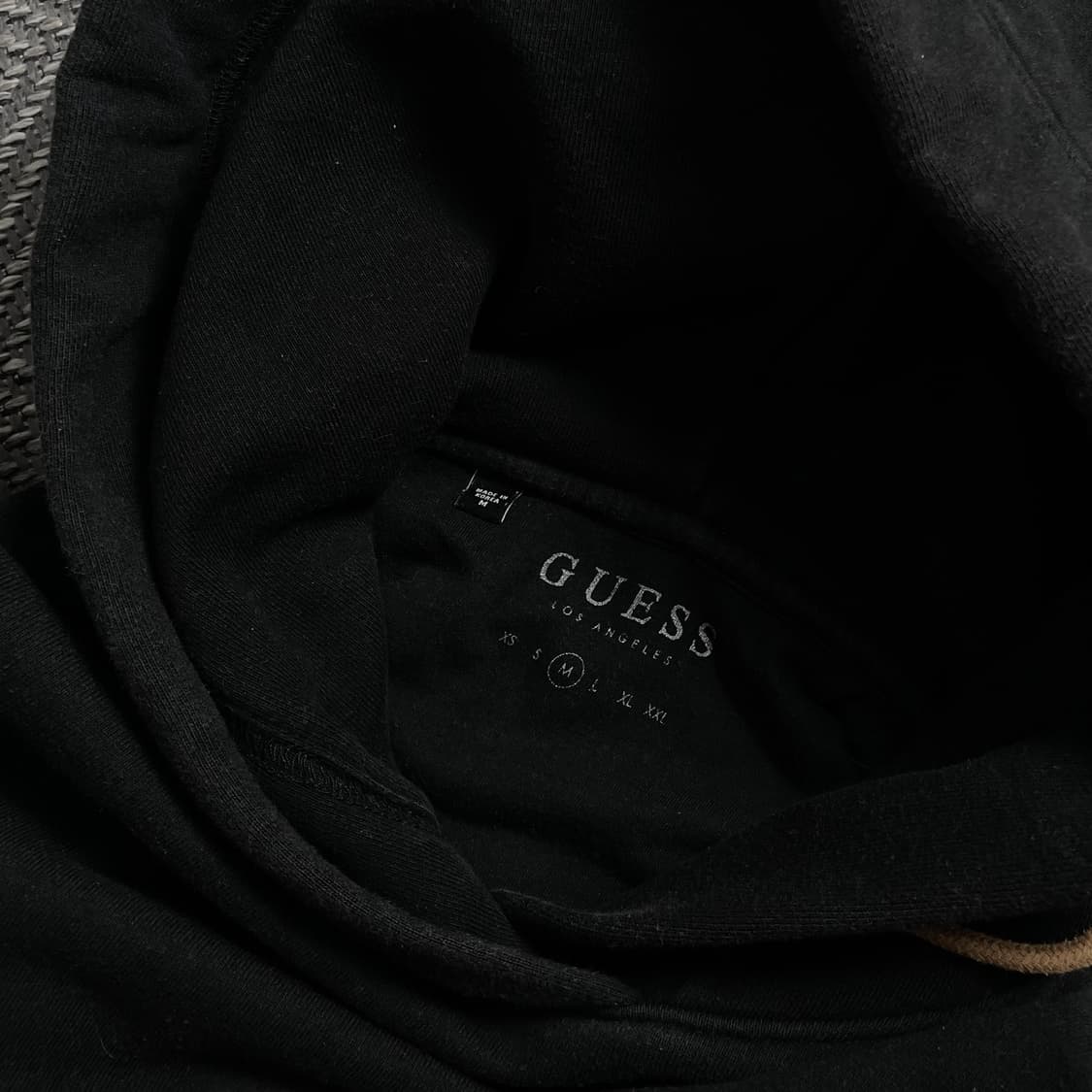 GUESS 올드스쿨 빅로고 후드 티셔츠 블랙y 4573 상품이미지5