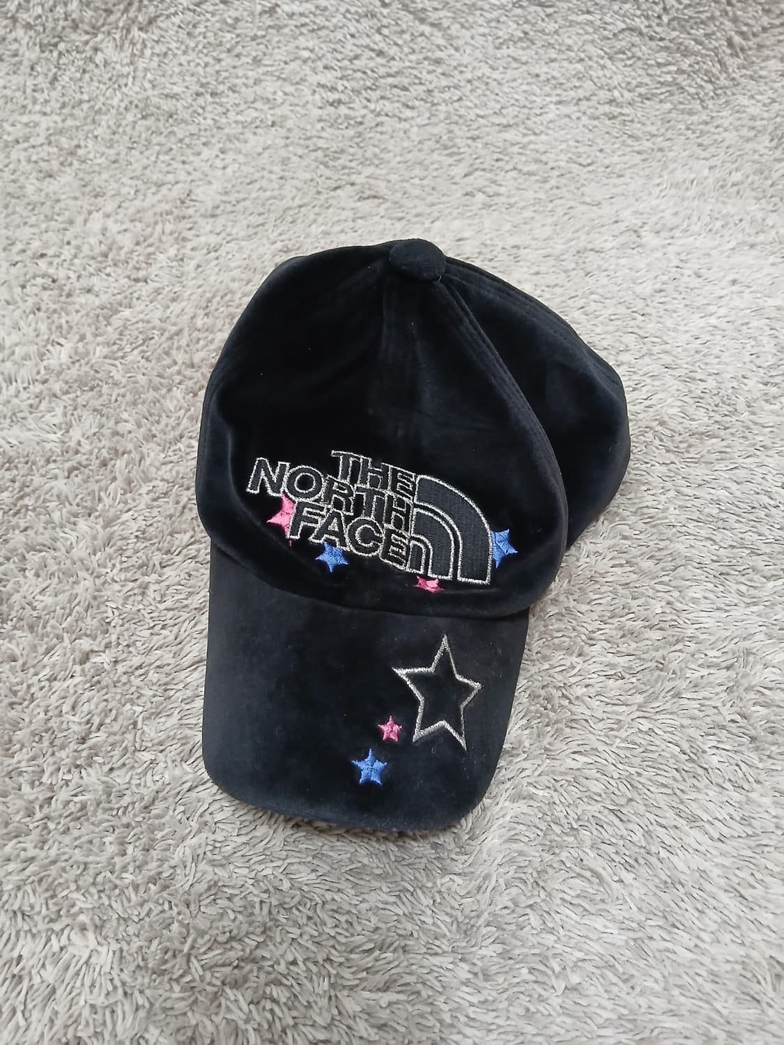 빈티지 노스페이스 블랙 벨벳 별 포인트 볼캡 상품이미지8