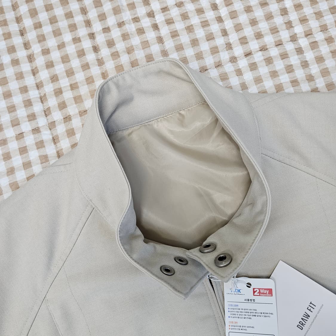 드로우핏 울 해링턴 집업자켓 남자100 상품이미지3