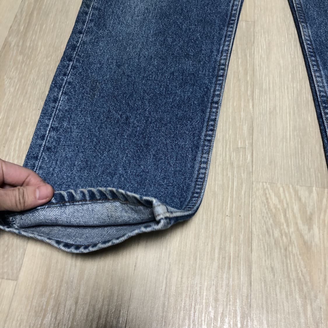 (30) 90s 리바이스 Levi's 505 미국제 레귤러핏 연청 데님 상품이미지2